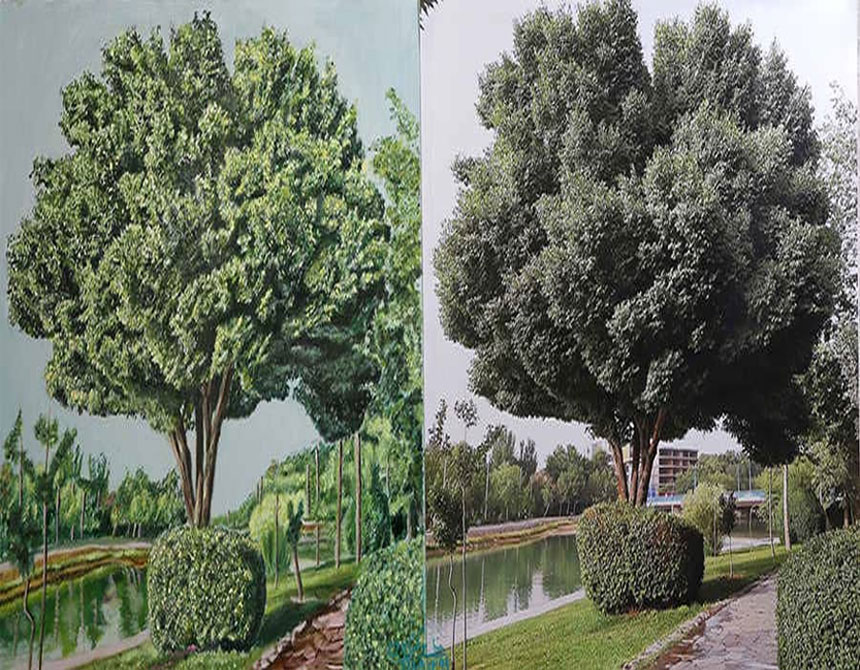 Tree painting in Isfahan